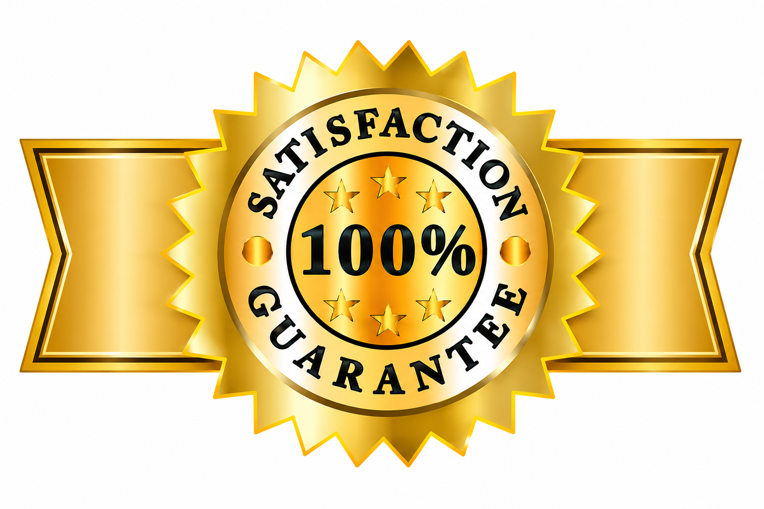 100% Satisfaction Guarantee badge — Nippy's Heating & Cooling
