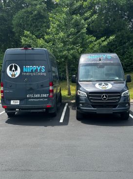 Nippy's HVAC service vans